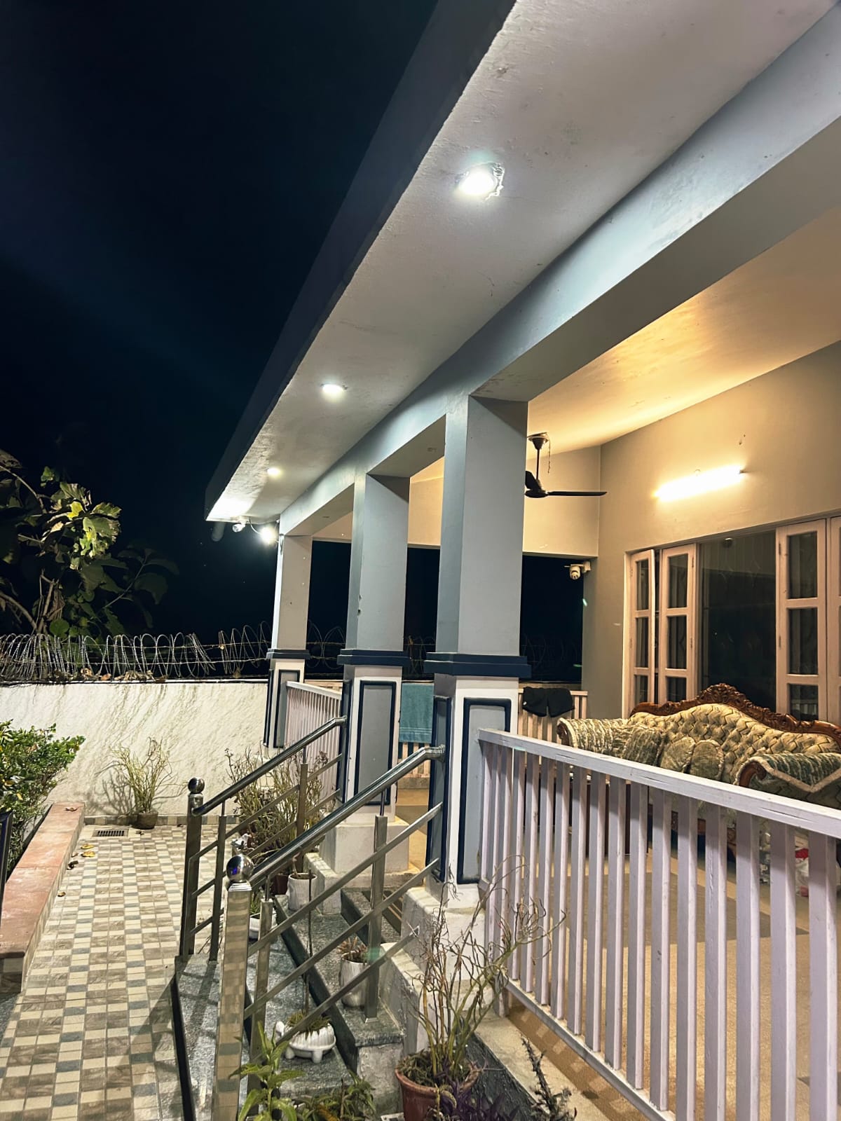 Front facade of the luxury villa