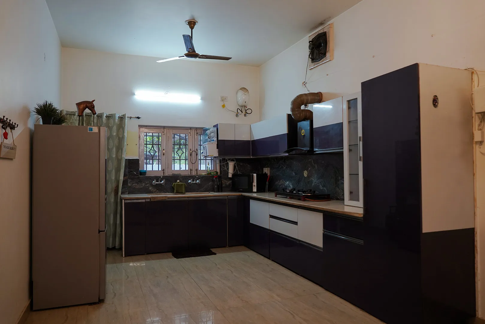 Fully equipped self-catering kitchen with modern appliances