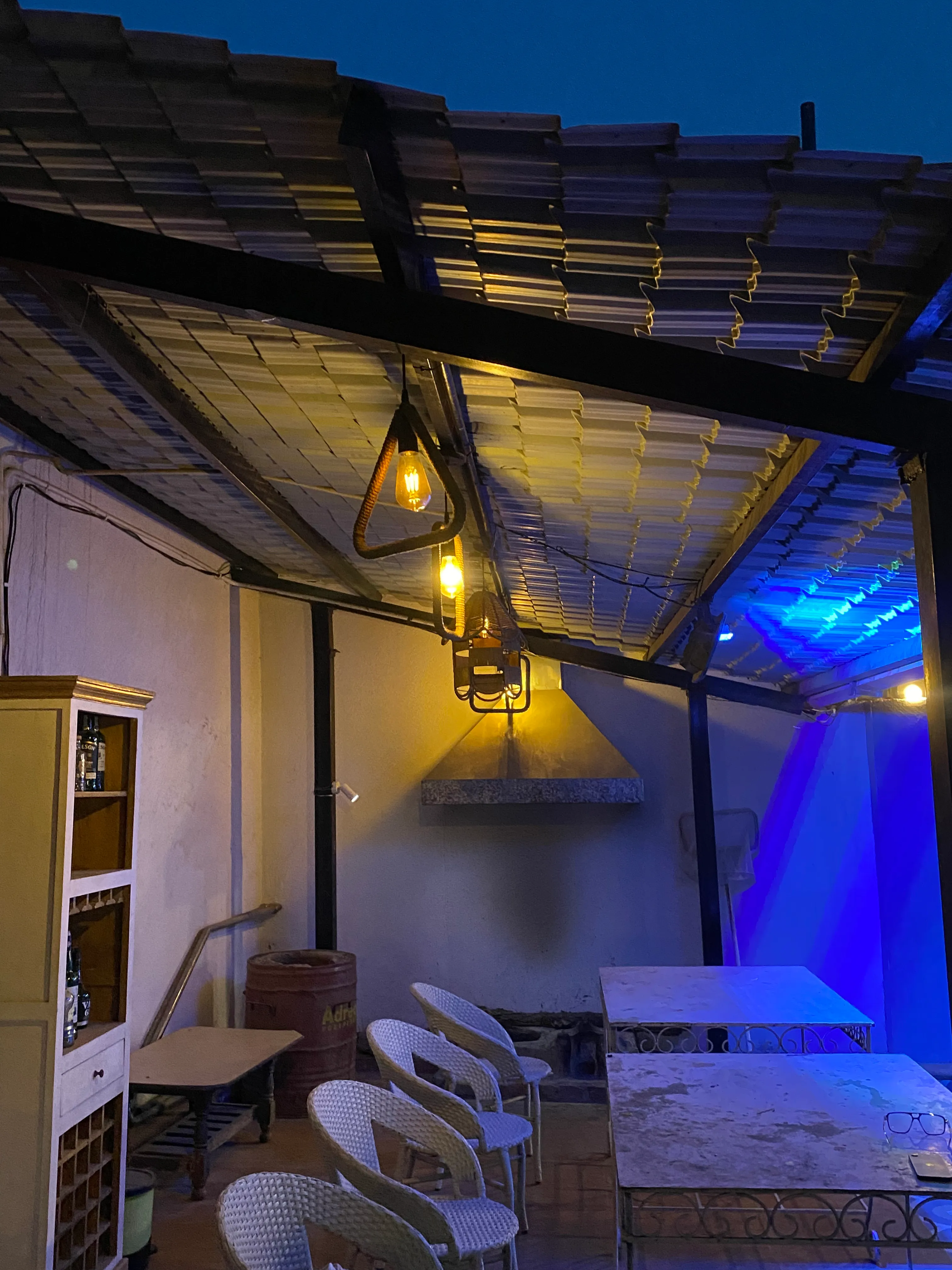 In-house kudrat-villa-mini-bar with seating for private gatherings